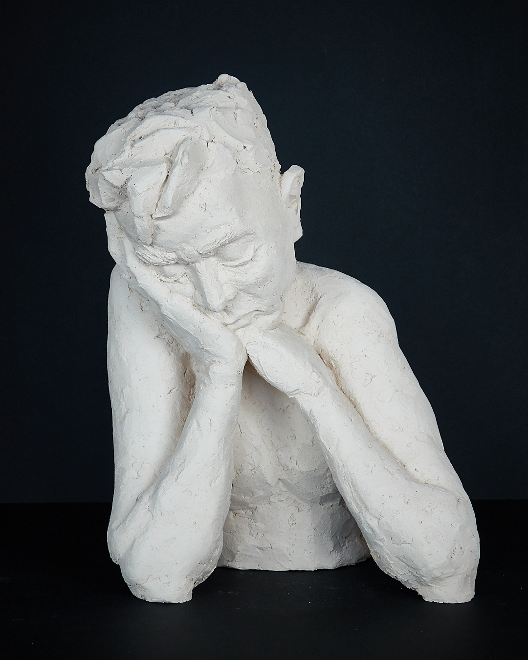 Sculpture "Student" by Uta Beckert, clay, 2018, height 41cm
